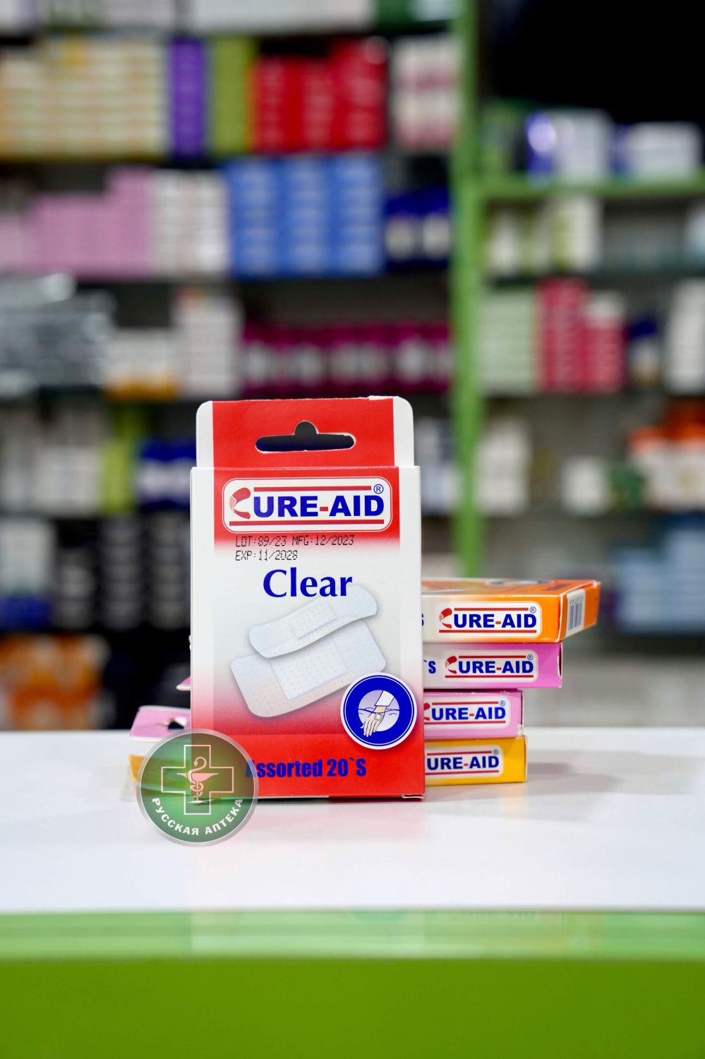 Cure-Aid Clear washproof assorted plasters 20 pcs