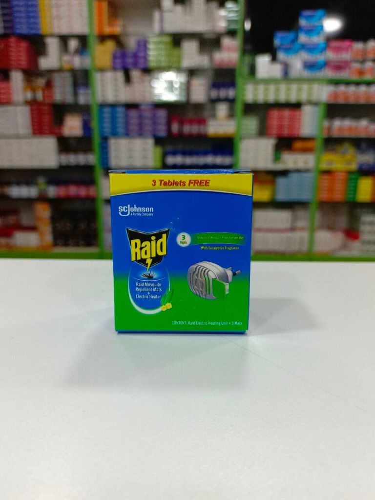 Raid Electric heating unit + 3 mats with eucalyptus fragrance