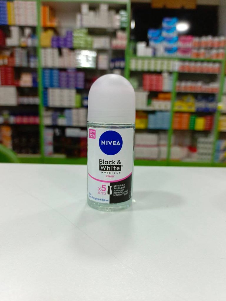 Nivea Женский антиперспирант роликовый дезодорант "Чёрное и Белое, Невидимый" 5-кратная защита до 72 часов 50 мл