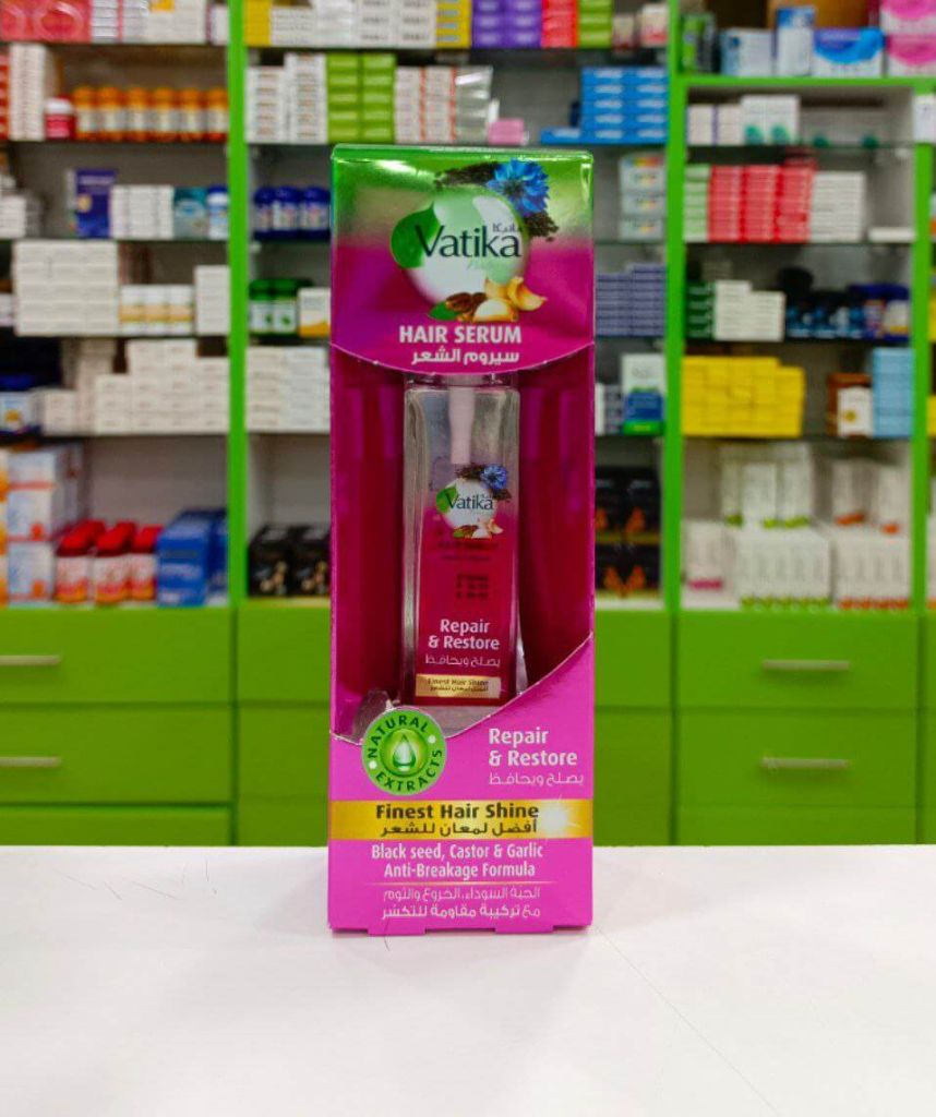 Vatika Hair serum Repair & restore with black seed, castor & garlic anti-breakage formula 47 ml