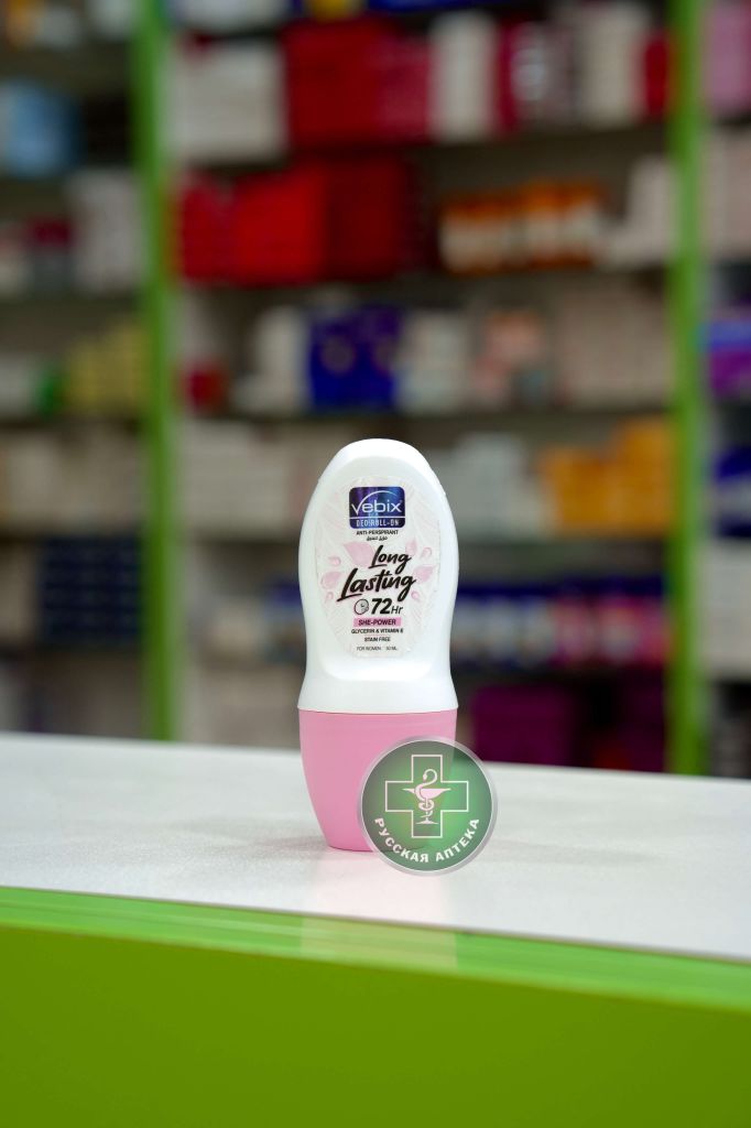 Vebix She Power Roll‑On Deodorant 72‑Hour Protection 50 ml