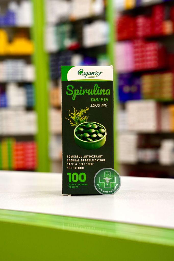 Organico Spirulina 1000 mg 100 tablets