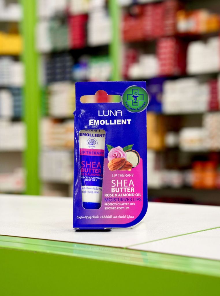 Luna Emollient Lip Therapy Shea Butter Rose & Almond, 10 g
