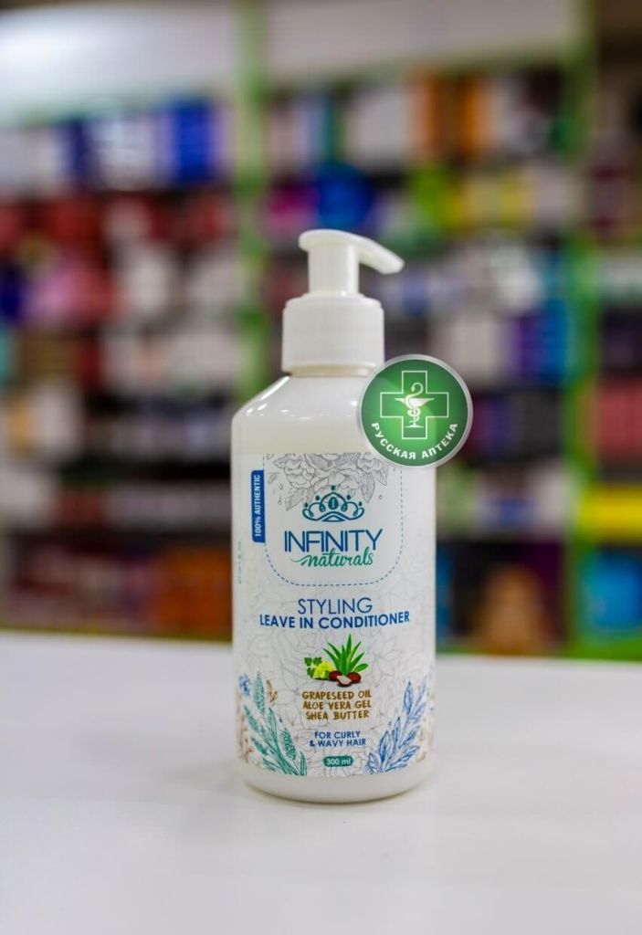 Infinity Naturals Leave‑in Conditioner for Curly Hair with Grapeseed Oil, Aloe Vera Gel, and Shea Butter 300 ml