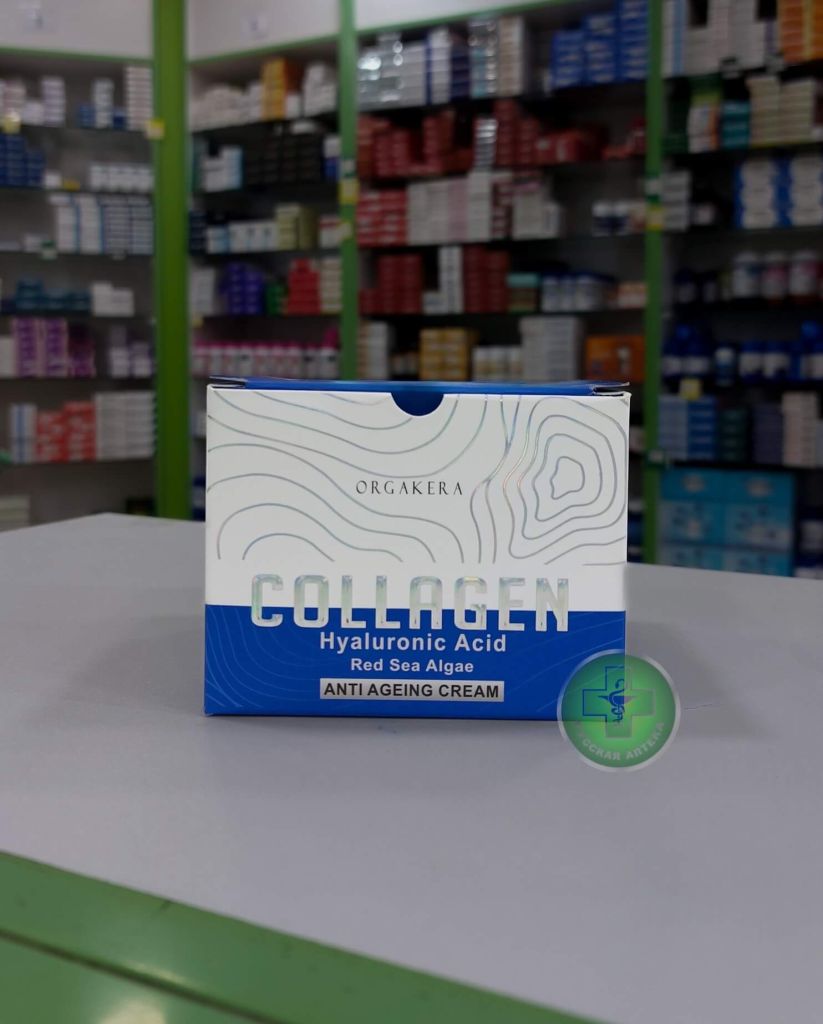 Orgakera Anti-aging face cream with collagen, hyaluronic acid and red algae extract 50 ml