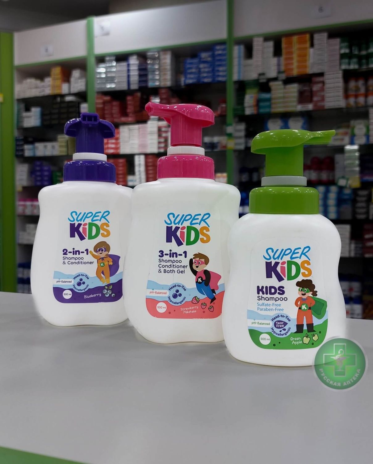 Super Kids 3-in-1 Kids Shampoo, conditioner & body wash with strawberry scent 500 ml