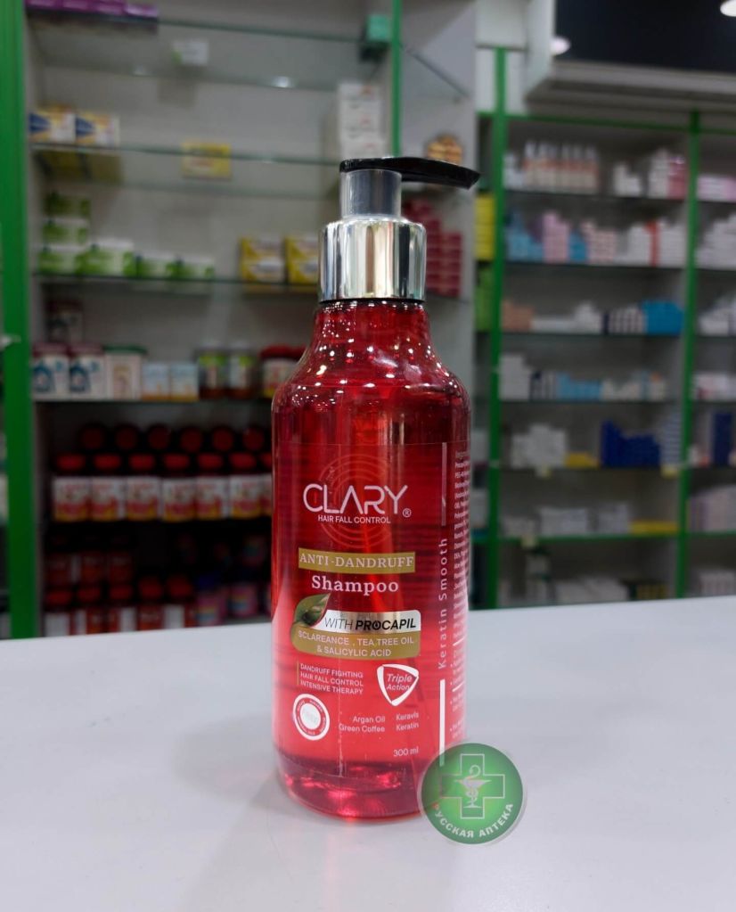 Clary Anti-Dandruff and hair loss shampoo Strengthening and scalp-cleansing 300 ml