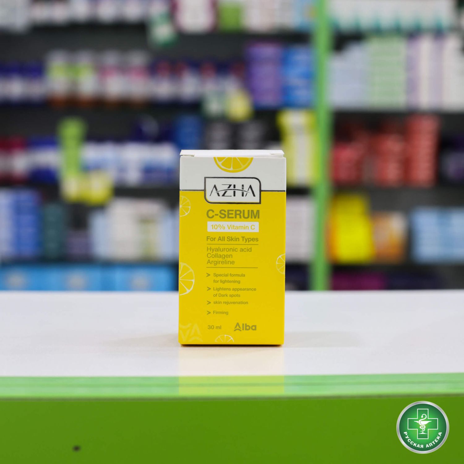 Azha C 10% Vitamin C Serum with peptides and hyaluronic acid 30 ml