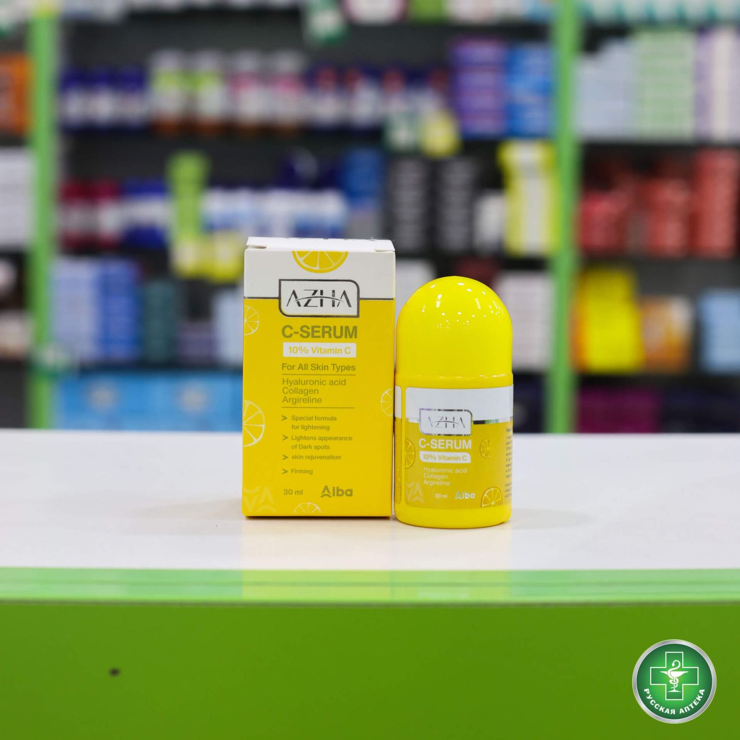 Azha C 10% Vitamin C Serum with peptides and hyaluronic acid 30 ml