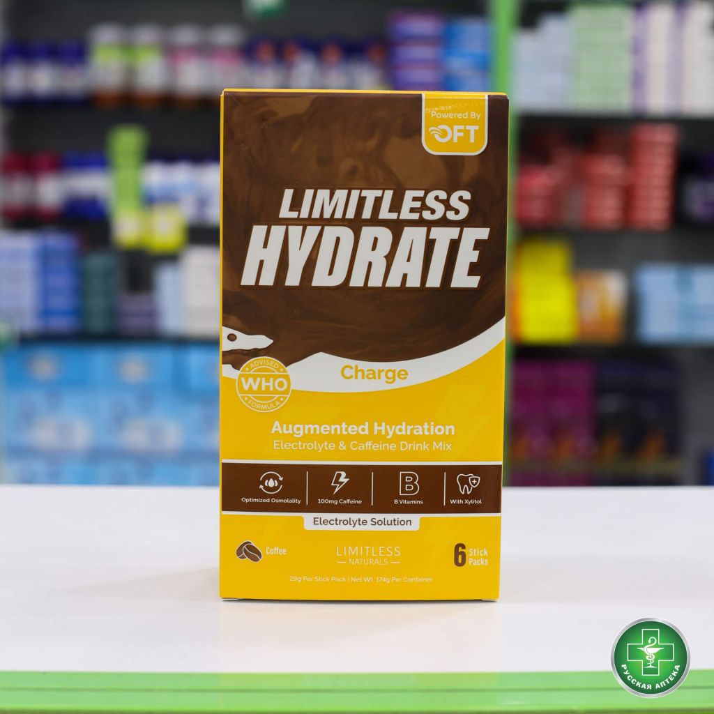 Limitless Hydrate Hydration, energy & focus support, coffee flavor 6 sticks