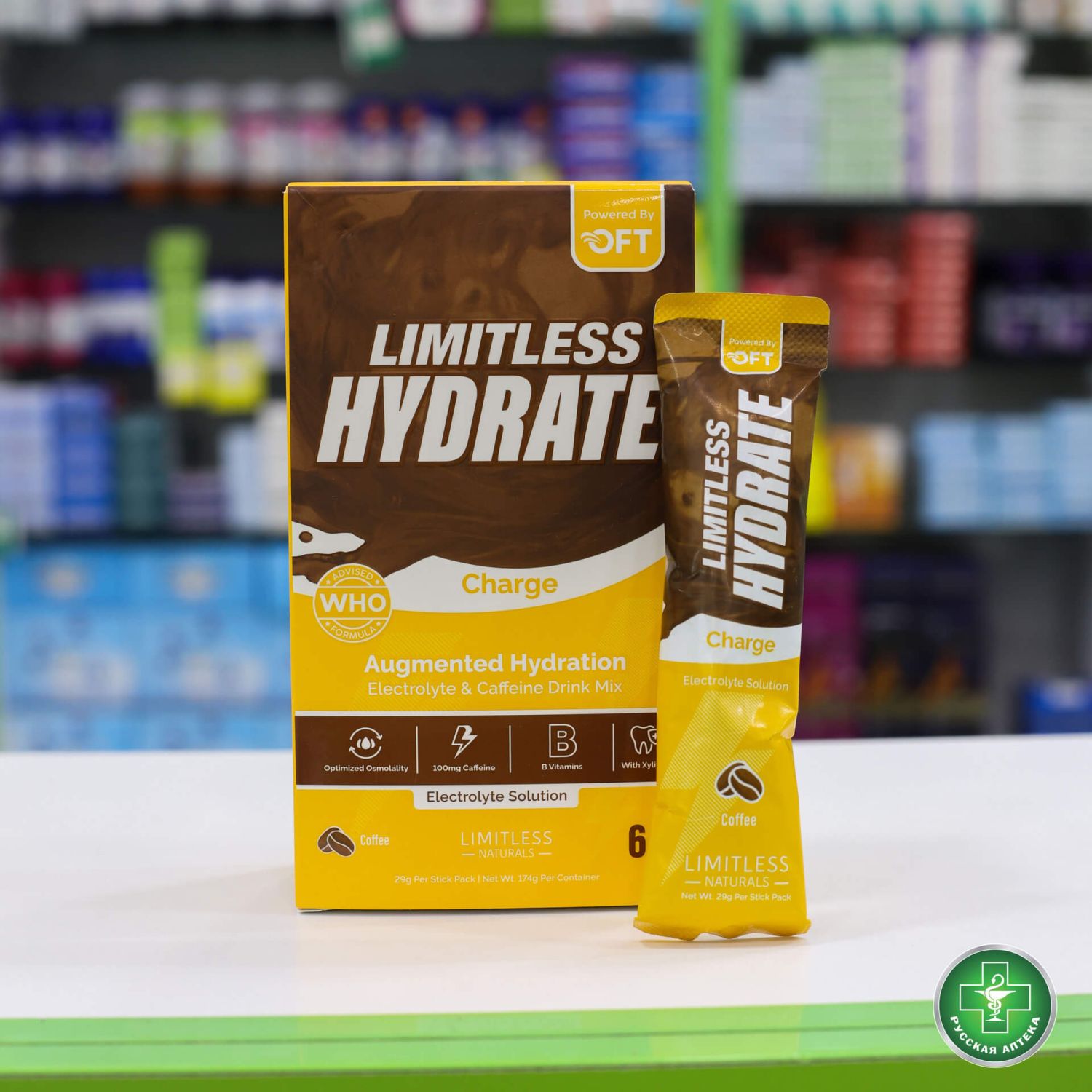 Limitless Hydrate Hydration, energy & focus support, coffee flavor 6 sticks