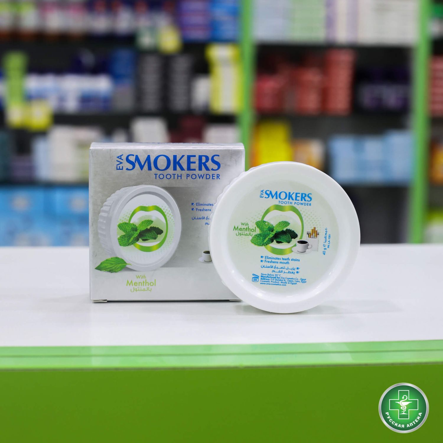 ЕВА СМОКЕРС Зубной порошок с ментолом 40 г