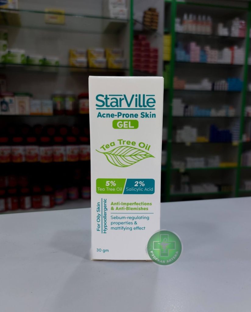 StarVille Anti-acne facial gel with 5% Tea tree oil and 2% salicylic acid 30 g