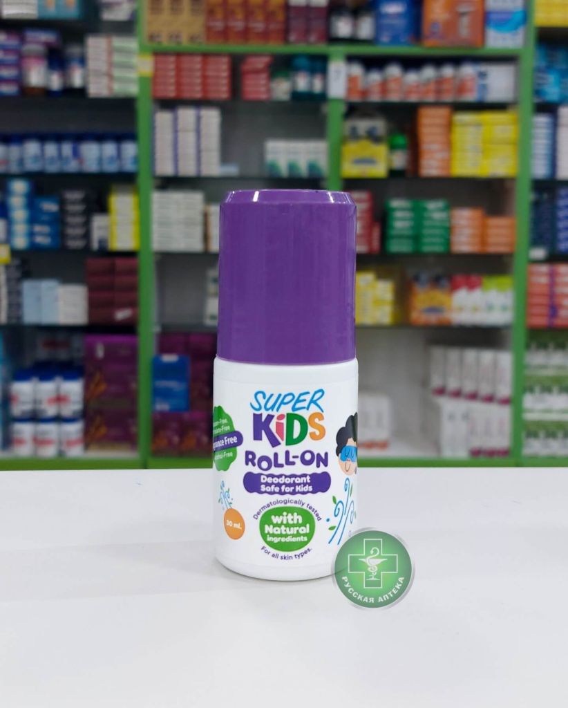 Super Kids Fragrance-free roll-on deodorant 30 ml