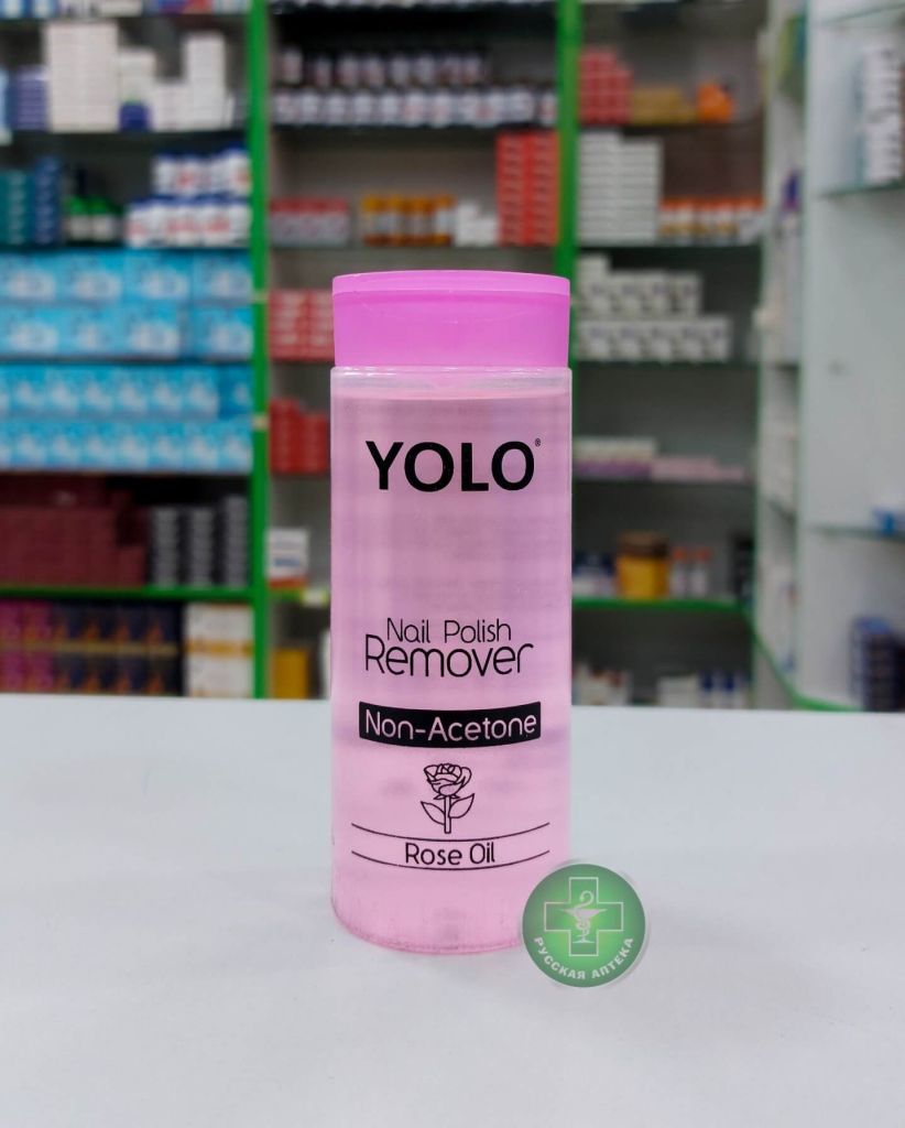 YOLO Non-Acetone nail polish remover with rose oil 135 ml