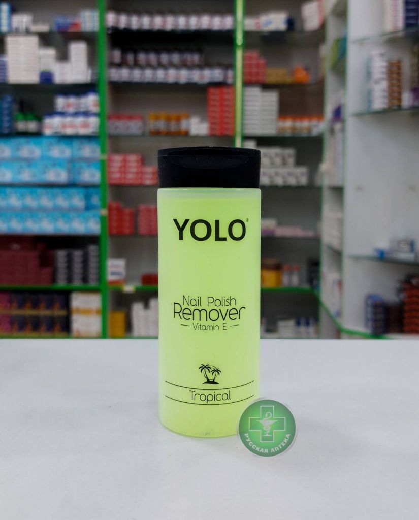 YOLO Nail polish remover with tropical scent 135 ml