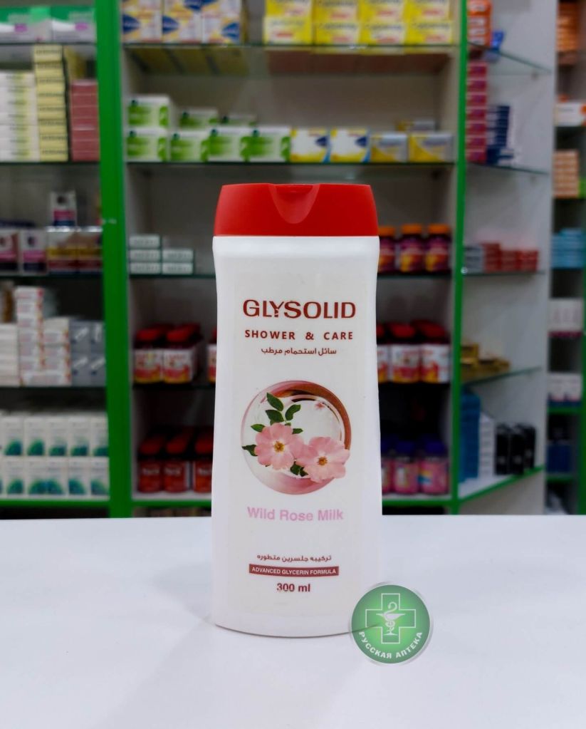 Glysolid «Wild Rose» Cream shower gel with glycerin 300 ml
