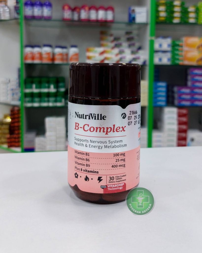 NutriVille B-Complex - Complete B-Vitamin complex 30 tablets