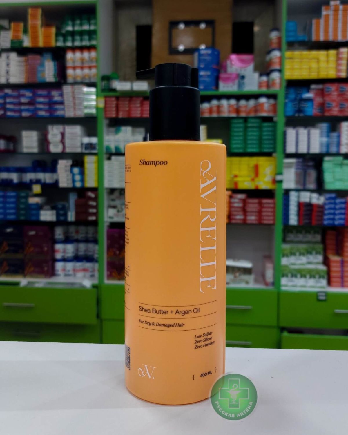 Avrelle Shampoo with Shea Butter and Argan Oil for dry, damaged and frizzy hair 400 ml