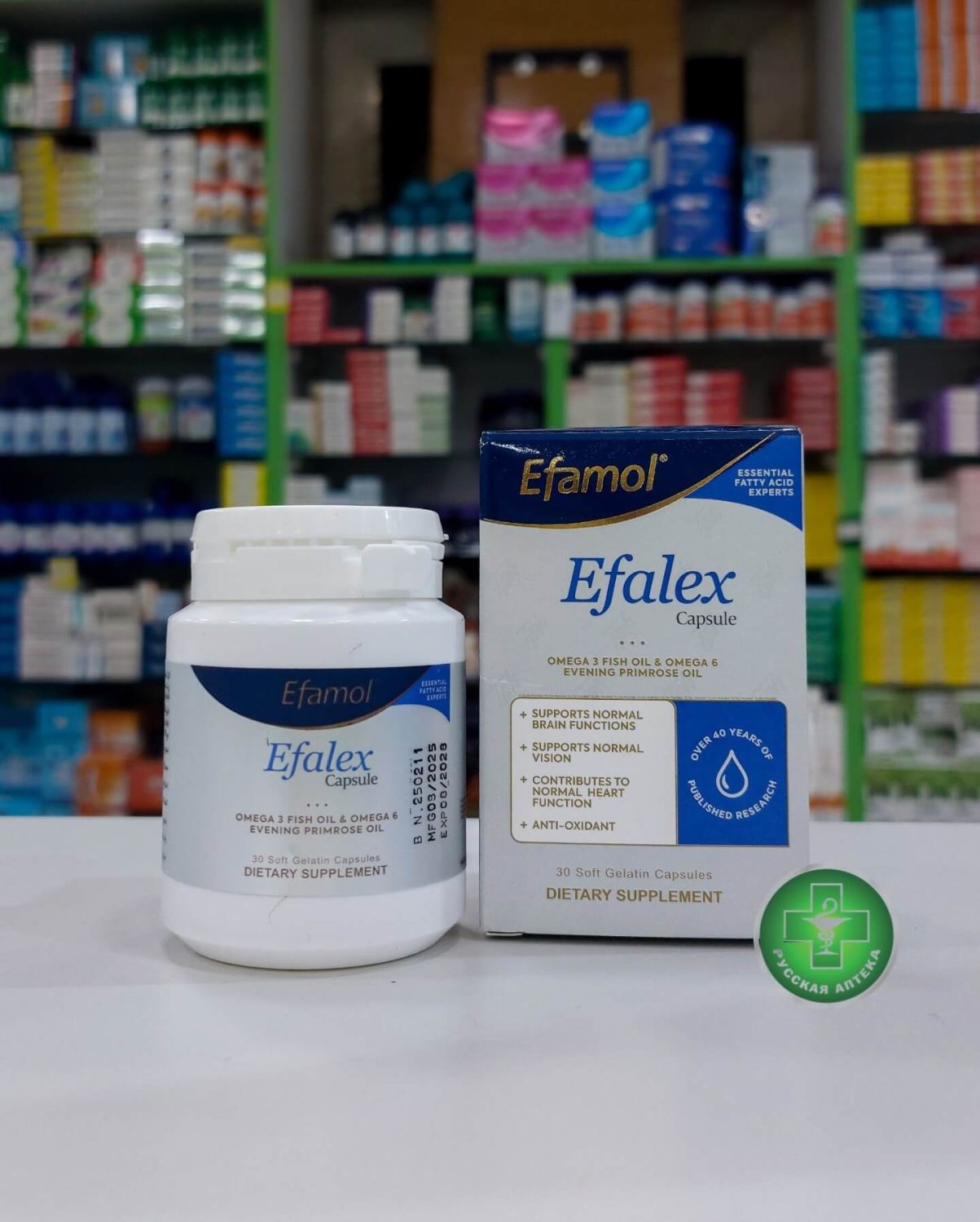 Efalex Dietary supplement with Omega-3 and Omega-6 fatty acids and Vitamin E 30 capsules