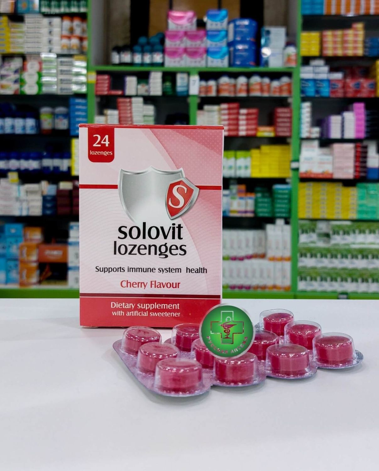Solovit Throat lozenges cherry flavor 24 pcs