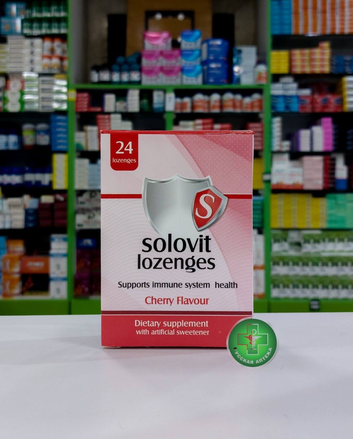 Solovit Throat lozenges cherry flavor 24 pcs