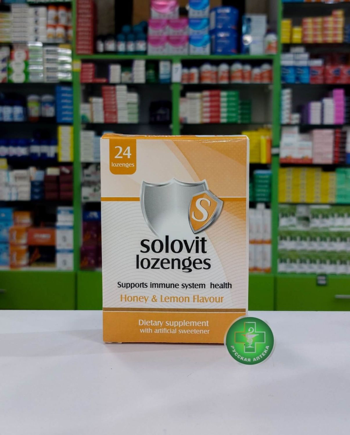Solovit Throat lozenges honey & lemon flavor 24 pcs