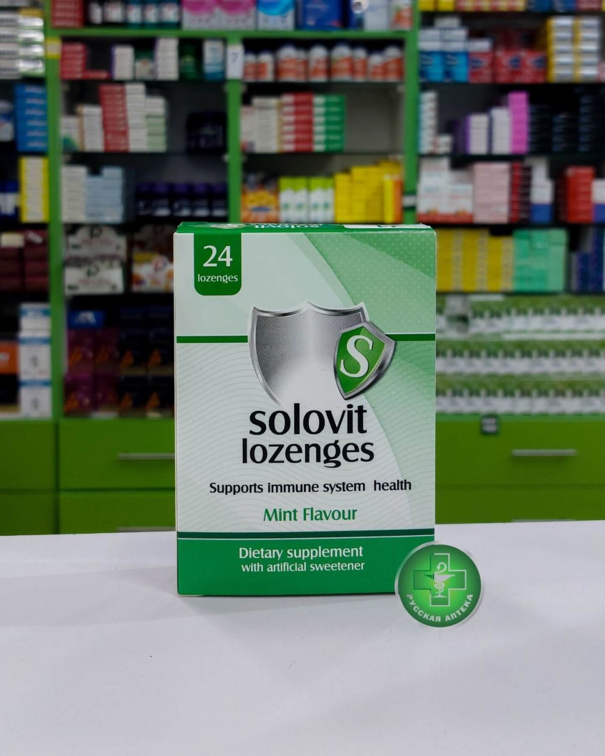 Solovit Throat lozenges mint flavor 24 pcs