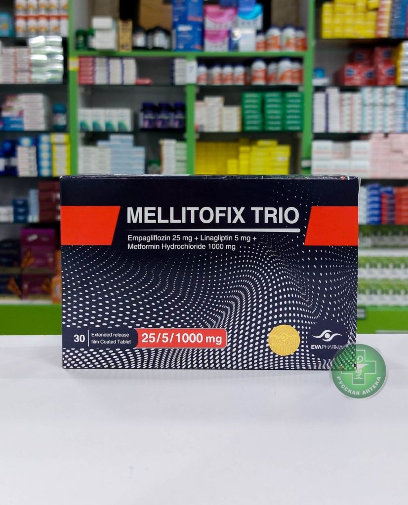 Mellitofix Trio 25/5/1000 mg 30 tablets