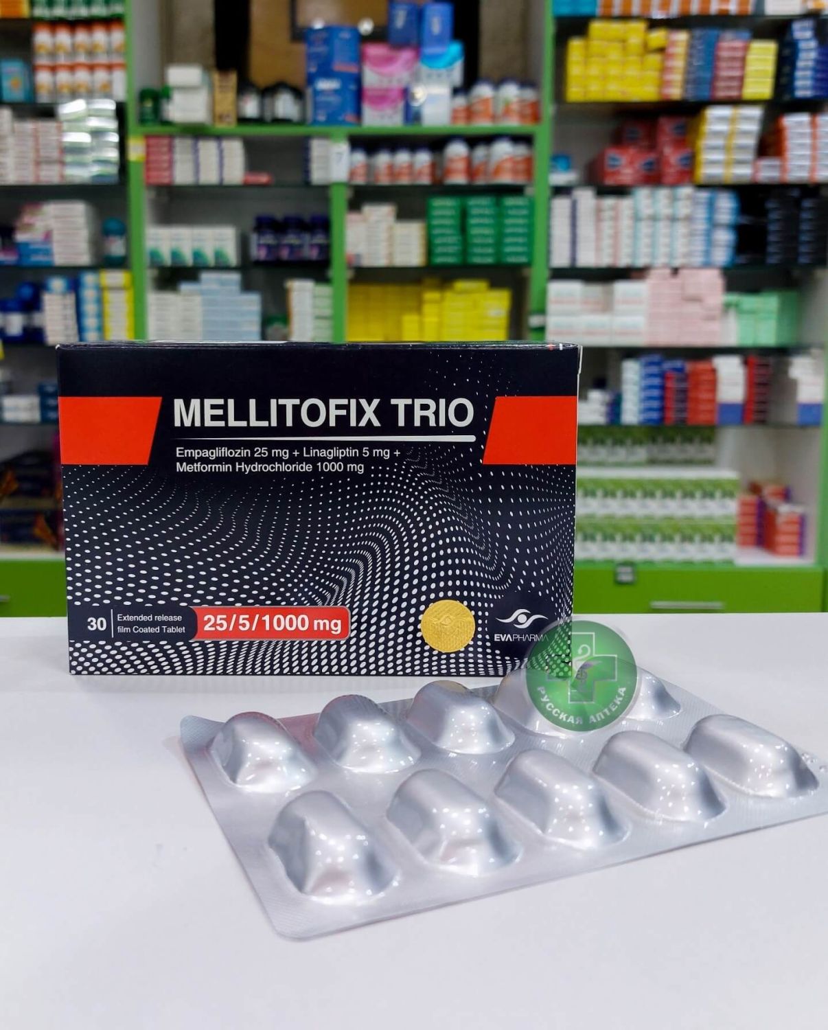 Mellitofix Trio 25/5/1000 mg 30 tablets
