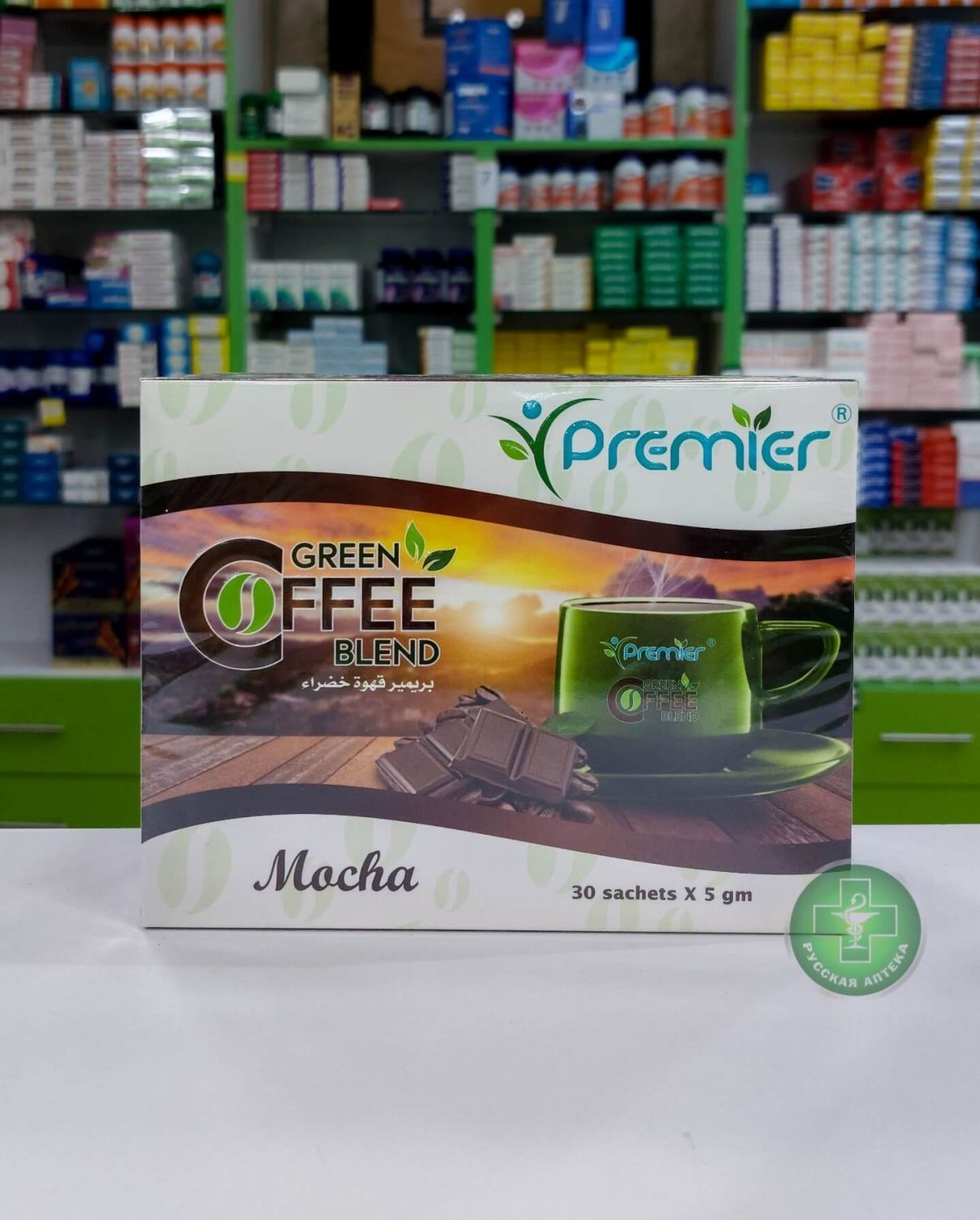 Premier Antioxidant dietary supplement with Green coffee, Mocha flavor 30 sachets