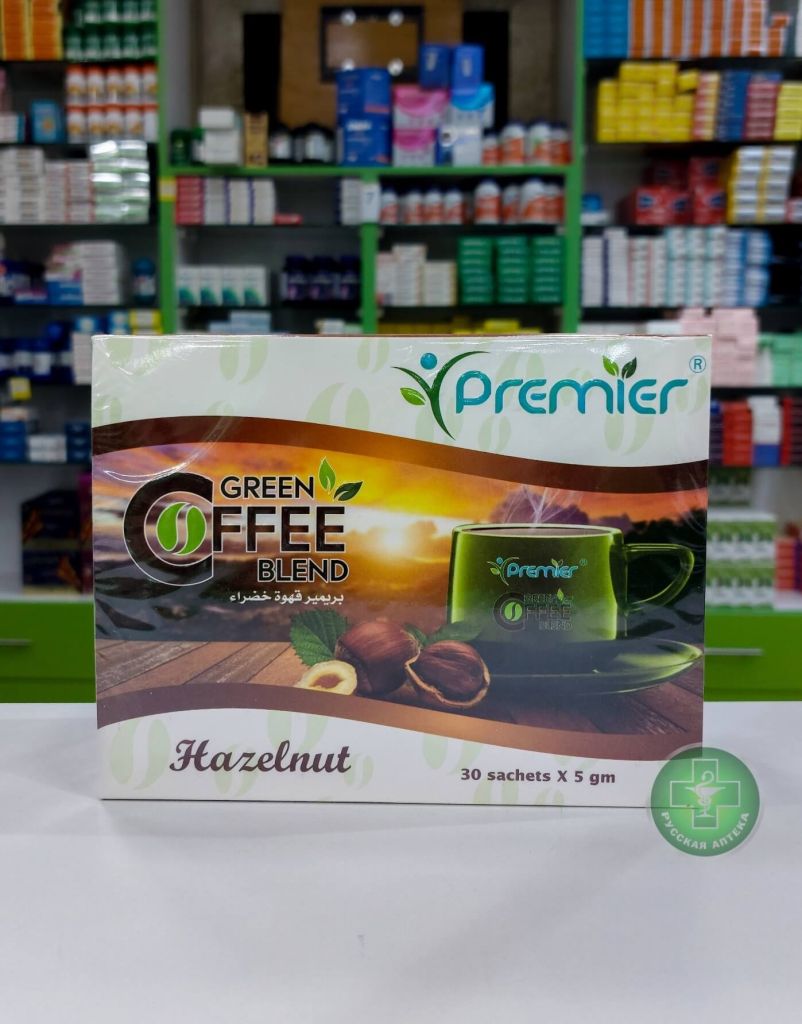Premier Antioxidant dietary supplement with Green coffee, Hazelnut flavor 30 sachets