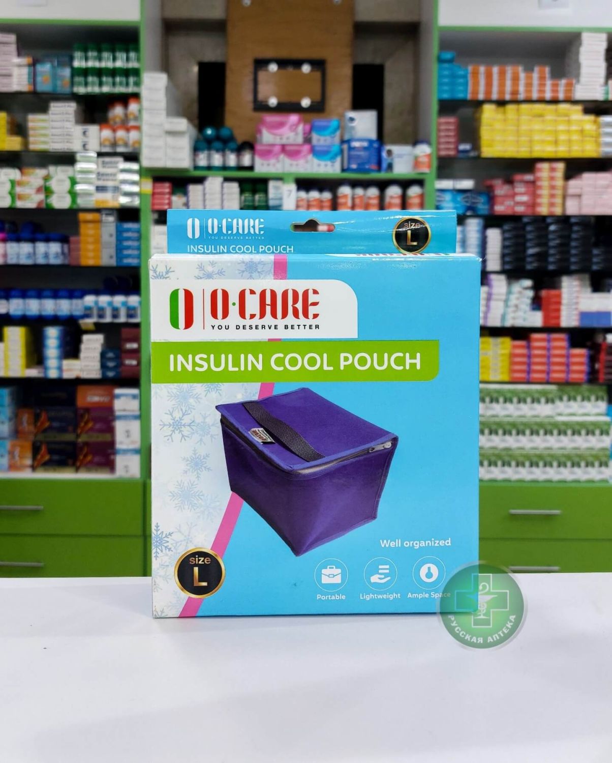 O Care Insulin storage and transport thermal case with triple-layer insulation, size L 1 pc