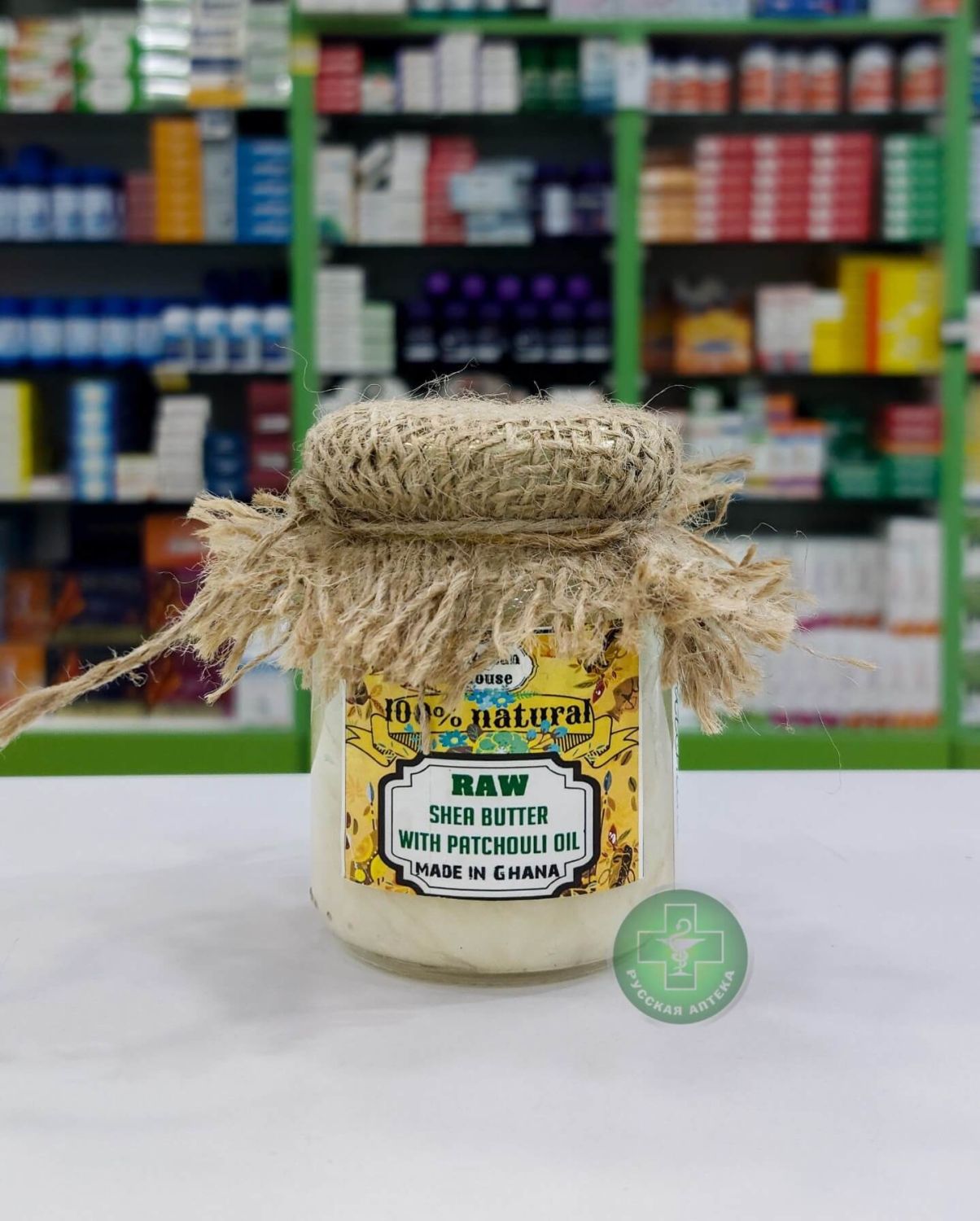 African House Raw unrefined Shea butter with patchouli essential oil 60 g