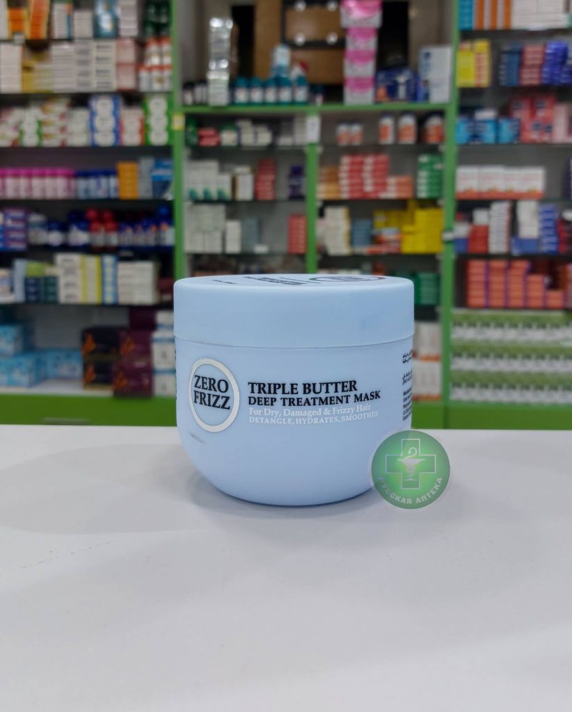 Zero Frizz Triple butter deep hair mask with shea, mango & cupuacu butters for dry and frizzy hair 470 ml