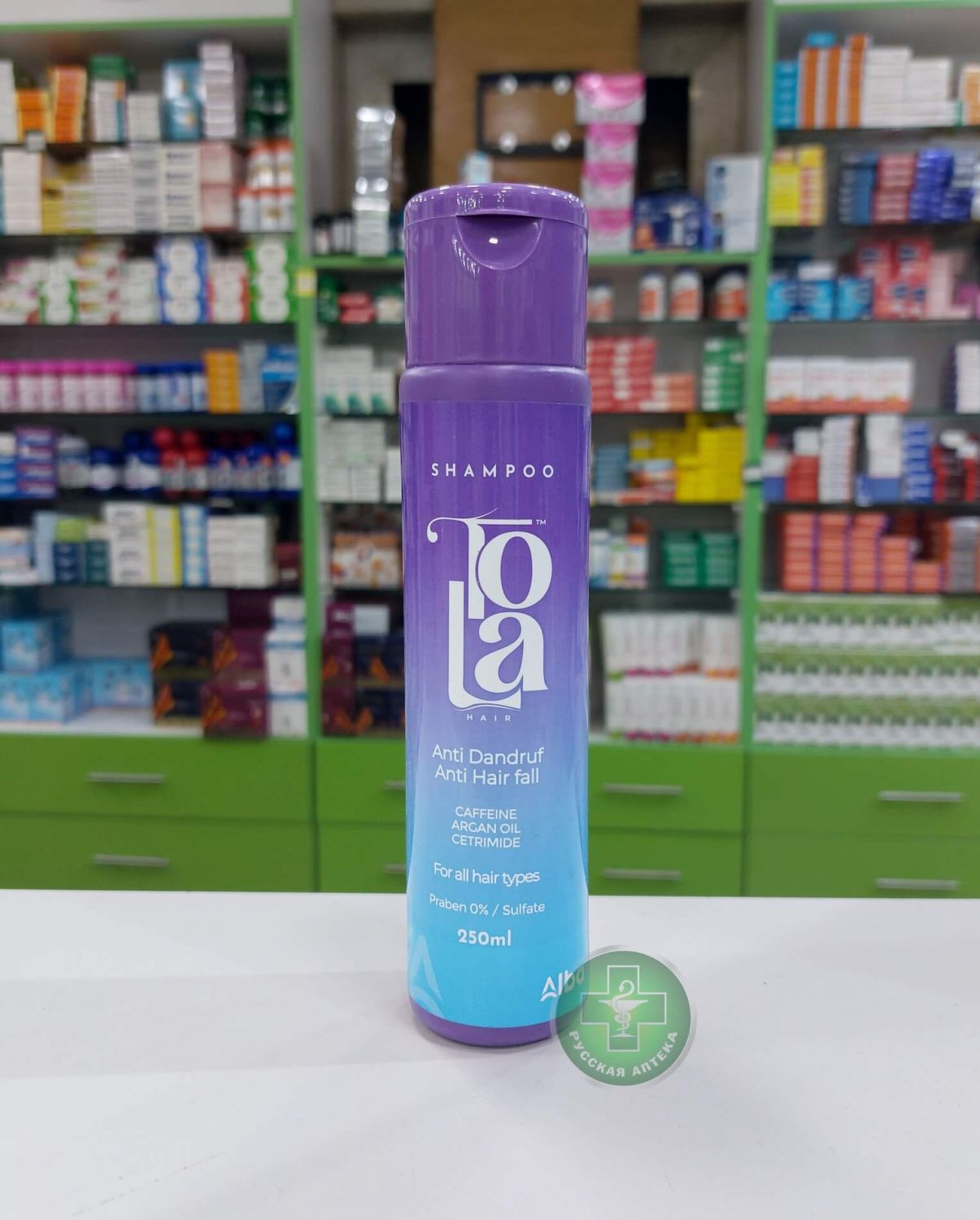 Tola Hair Anti-dandruff & anti hair fall shampoo with Caffeine and oils 250 ml