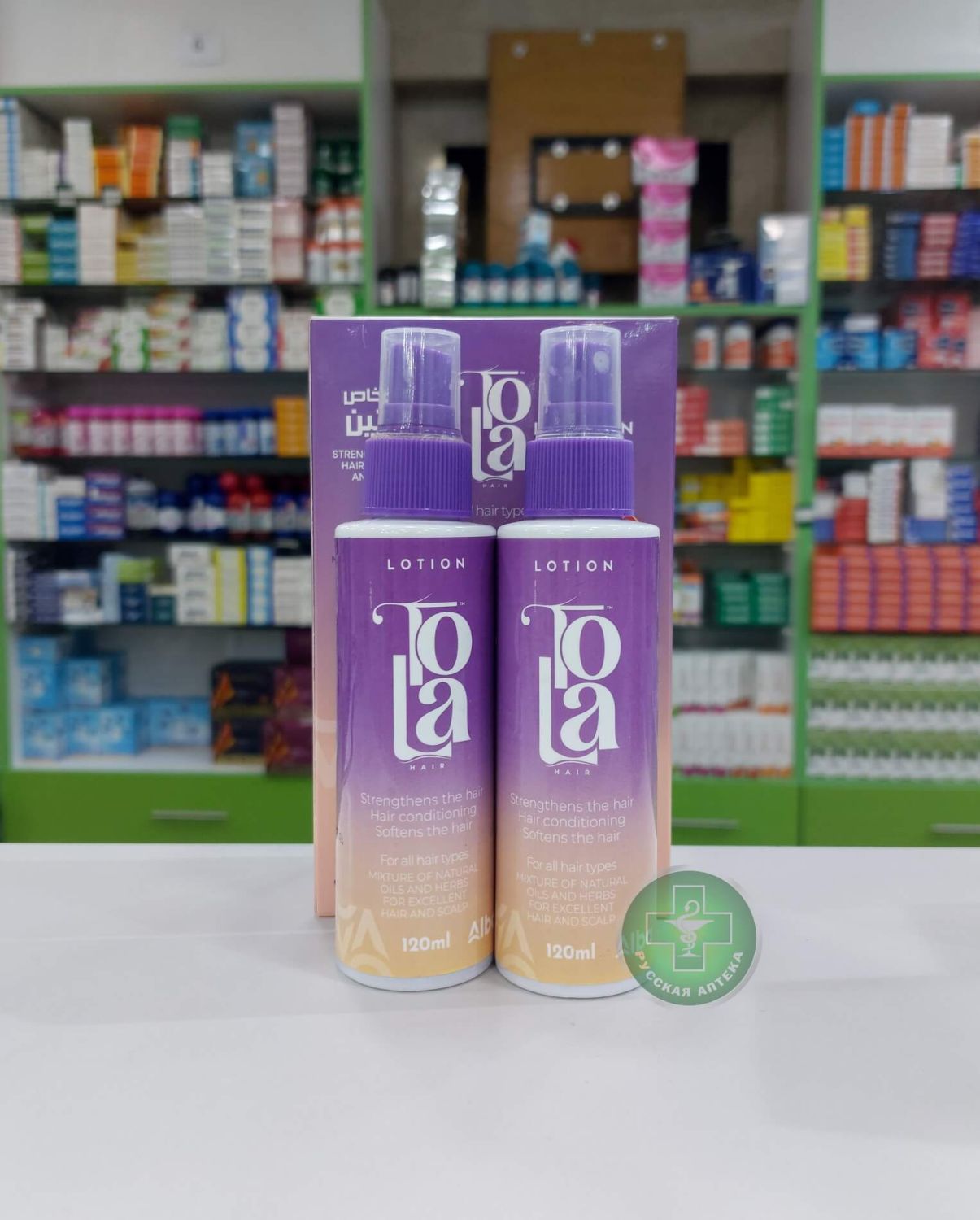 Tola Hair Strengthening scalp lotion with Natural oils & herbal extracts anti-hair loss 2 x 120 ml