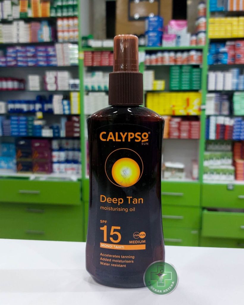 Calypso Sun Monoi Tahiti Deep Tan Moisturizing Oil SPF15 200 ml