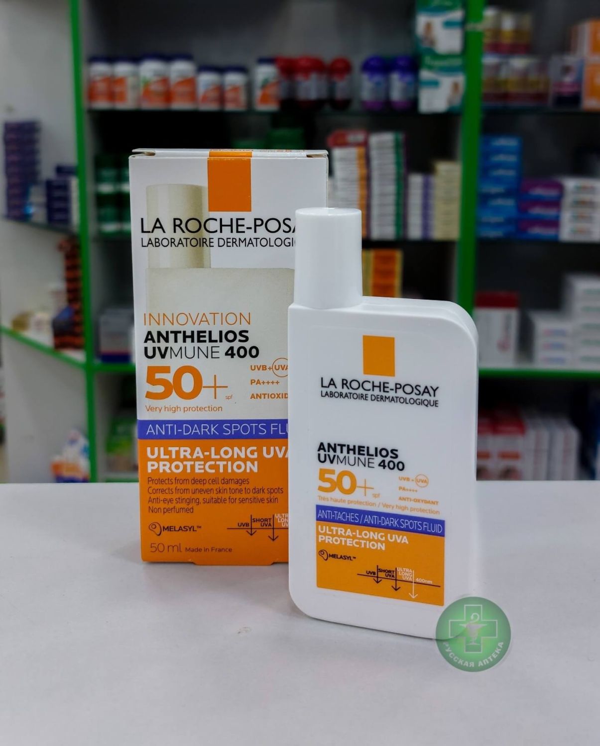 La Roche-Posay Anthelios UVMune 400 Солнцезащитный флюид против пигментных пятен SPF50+ 50 мл