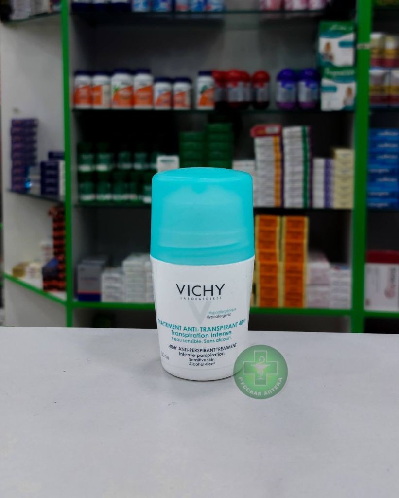Vichy 48H Anti-Perspirant Treatment Roll-On for intense perspiration and sensitive skin 50 ml