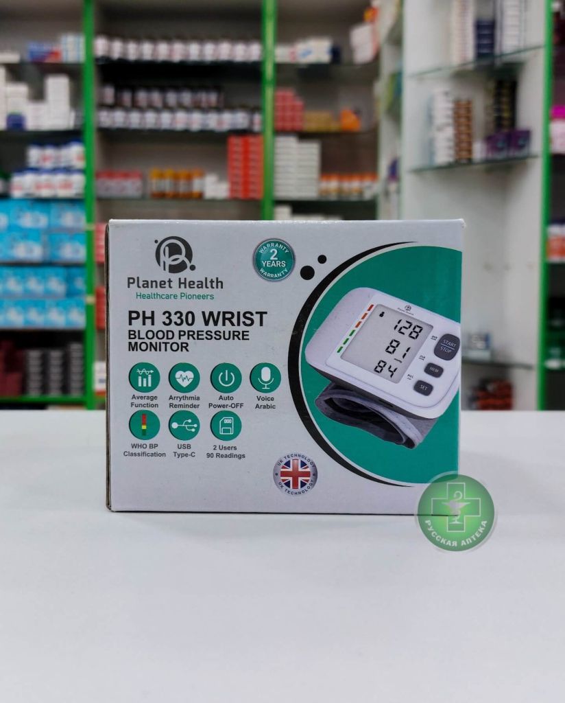 Planet Health PH 330 Wrist digital blood pressure monitor with measurement memory and arrhythmia detection 1 piece