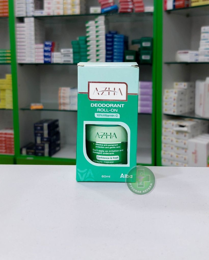 Azha Whitening roll-on deodorant 48h Jasmine & amber 60 ml