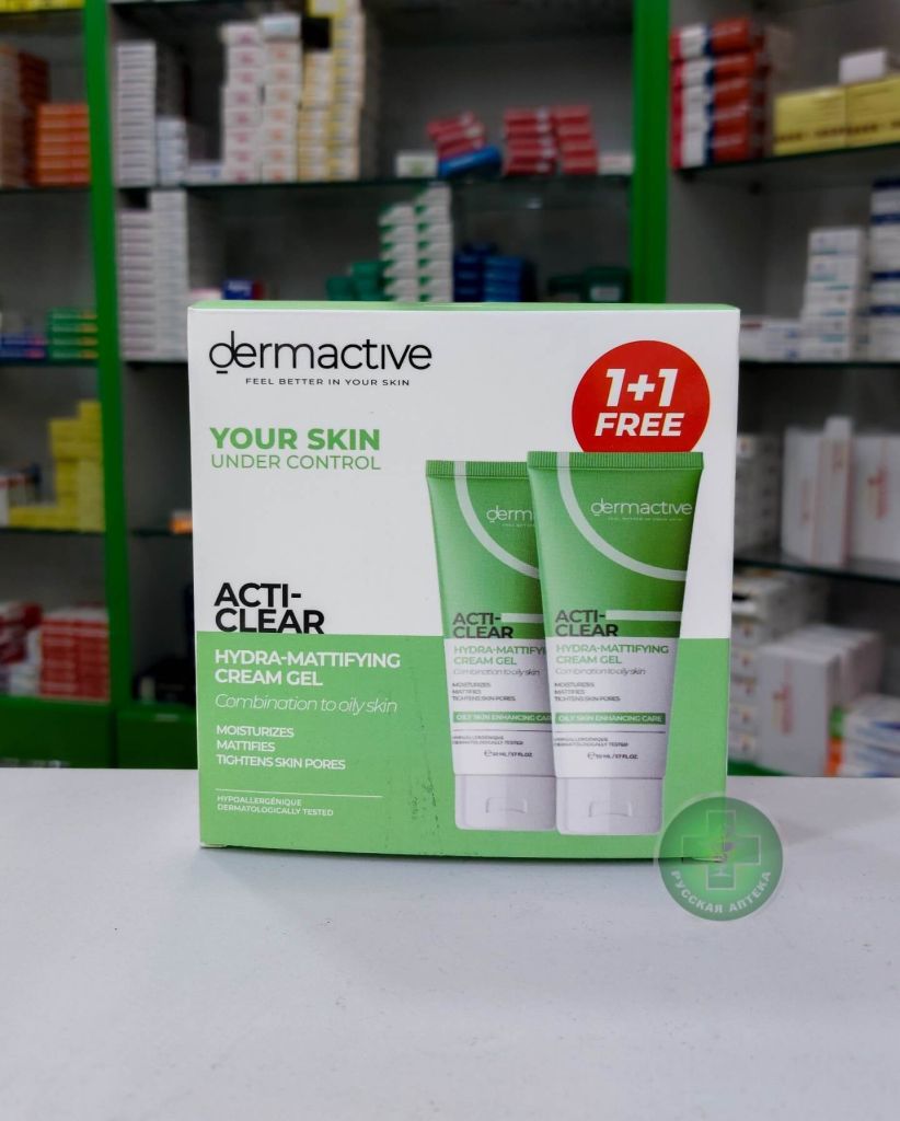 Dermactive Acti-Clear Hydra-Mattifying Cream Gel 2 x 50 ml