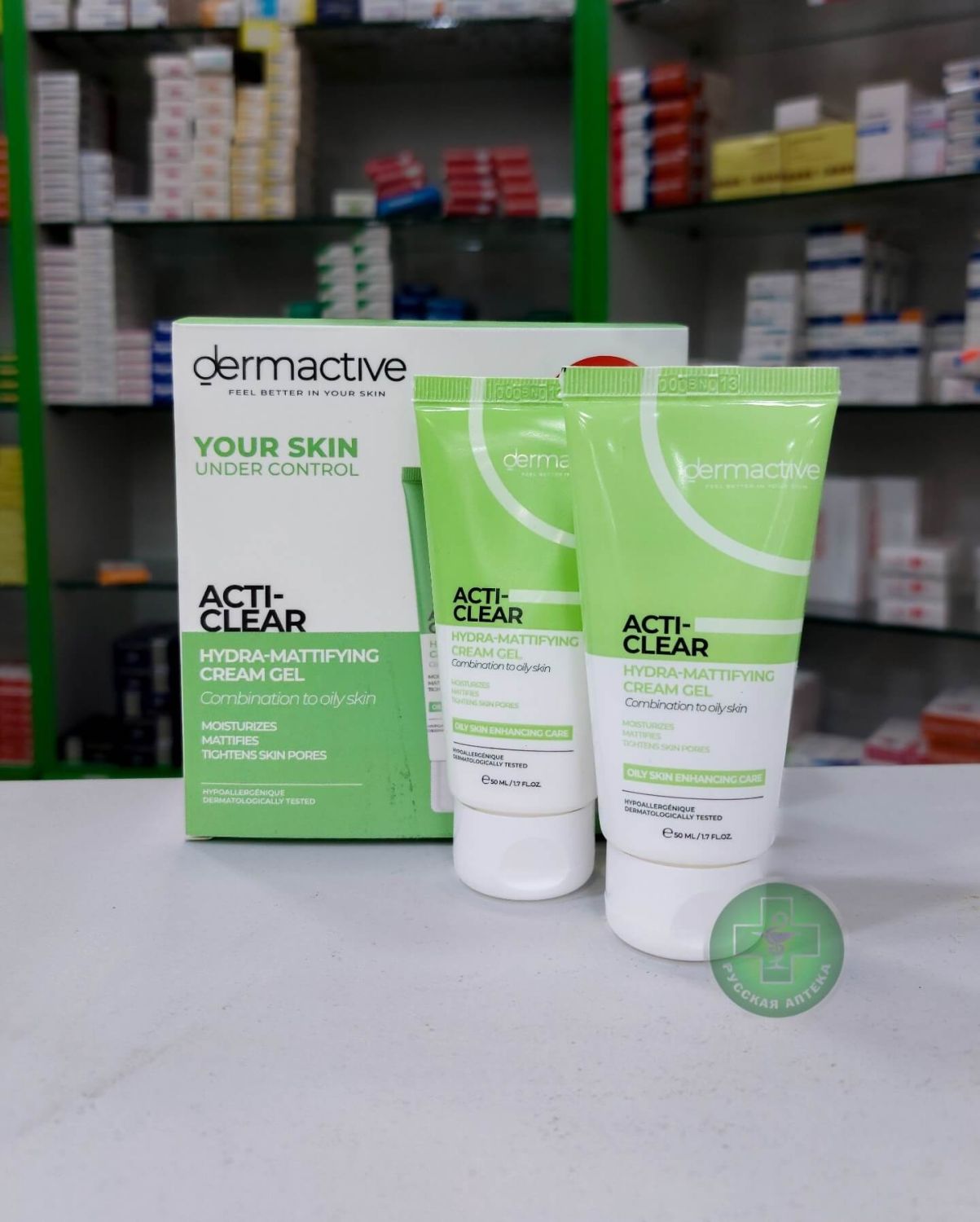 Dermactive Acti-Clear Hydra-Mattifying Cream Gel 2 x 50 ml
