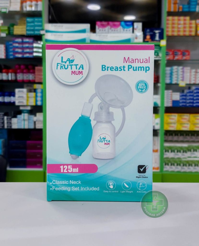 La Frutta Manual breast pump with anti-colic system and feeding set 125 ml 1 piece