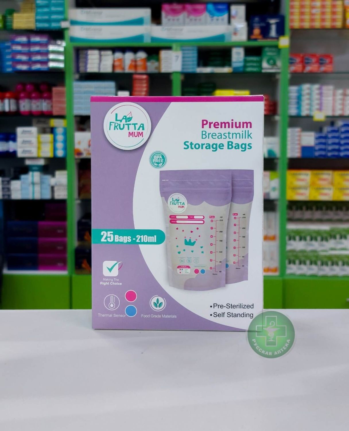 La Frutta Breast milk storage bags with thermal indicator 210 ml 25 pcs