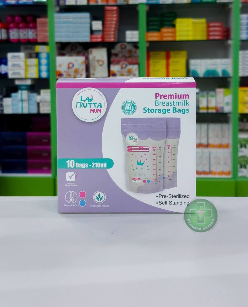 La Frutta Breast milk storage bags with thermal indicator 210 ml 10 pcs
