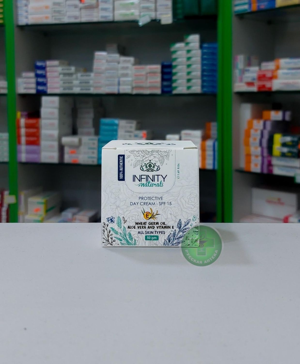 Infinity Protective day face cream with wheat germ oil, aloe vera and vitamin E SPF30 50 g