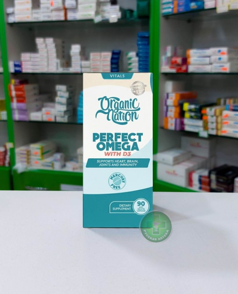 Organic Nation Perfect Омега 3 с Витамином Д3 90 капсул