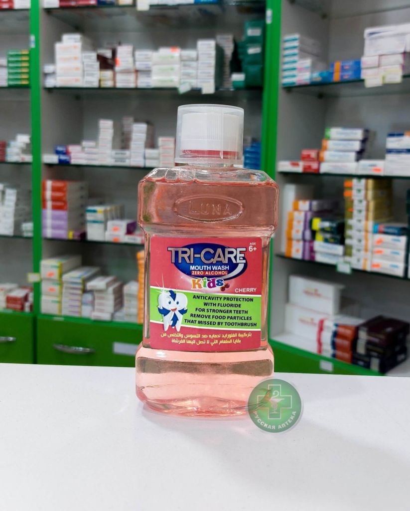 Luna Tri-Care Kids mouthwash cherry flavor alcohol-free 100 ml